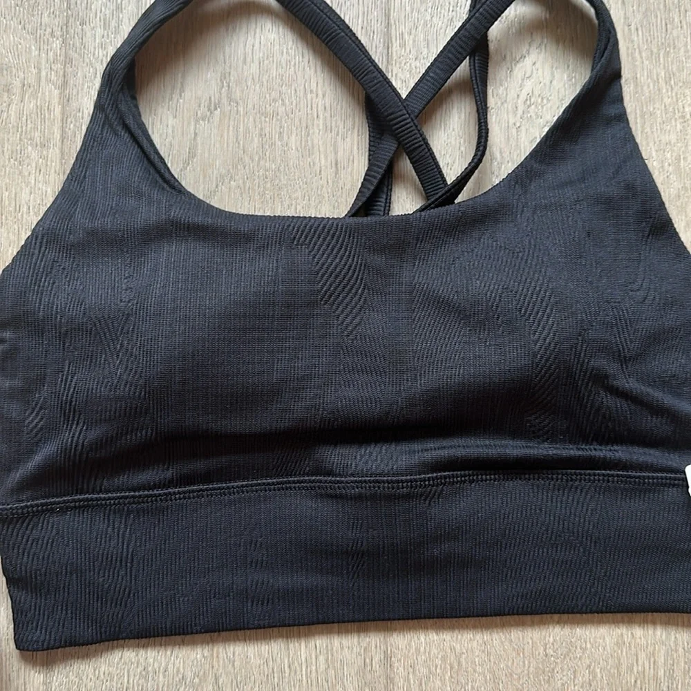 NWT energy longline bra ribbed black size 6 lululemon - Picture 2 of 12